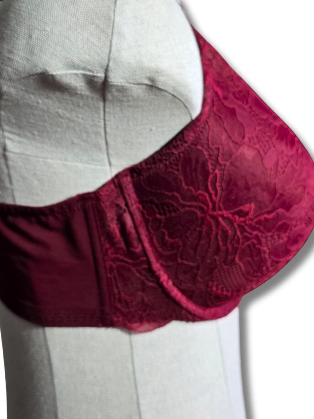 NWT Auden 40DDD/40F Push-Up Plunge Coverage Underwire Bra Wine Red - Picture 3 of 7